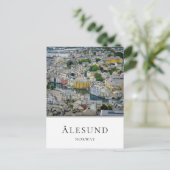 Art Nouveau stad Alesund in Noorwegen Briefkaart (Staand voorkant)