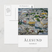 Art Nouveau stad Alesund in Noorwegen Briefkaart (Voorkant / Achterkant)