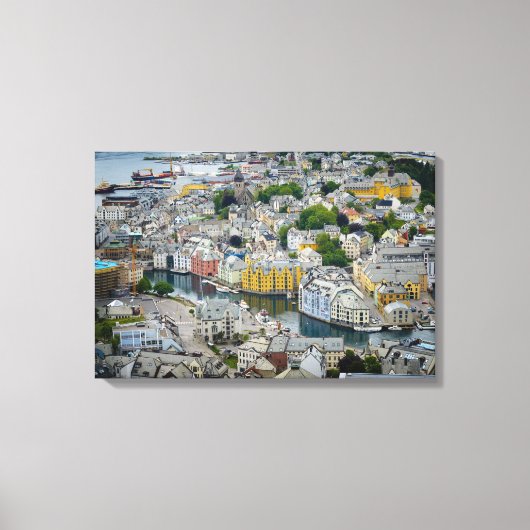 Art Nouveau stad Alesund, Noorwegen canvas print (Voorkant)