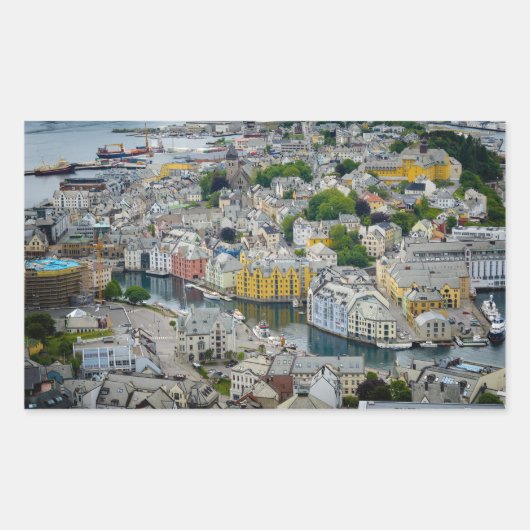 Art Nouveau stad Alesund, Noorwegen sticker (Voorkant)