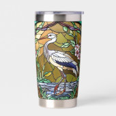 Art Nouveau Stained Glass Look Geïsoleerde Drinkbeker (Links)