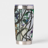 Art Nouveau Stained Glass Look Geïsoleerde Drinkbeker (Voorkant)