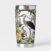 Art Nouveau Stained Glass Look Geïsoleerde Drinkbeker (Links)