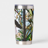 Art Nouveau Stained Glass Look Geïsoleerde Drinkbeker (Achterkant)