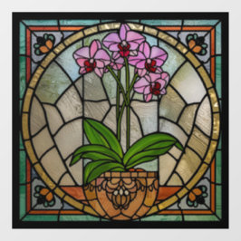 Art Nouveau Stained Glass Window Cling  Raamsticker