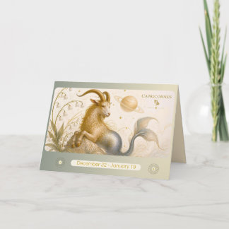 Art Nouveau Steenbok Dierenriem Wenskaart Bedankkaart