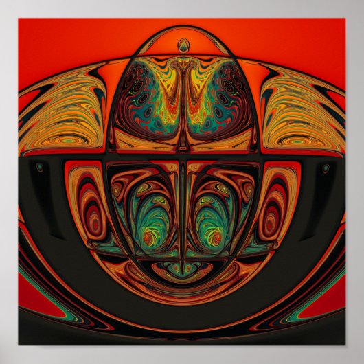 Art Nouveau stijl abstracte kunst Poster (Voorkant)