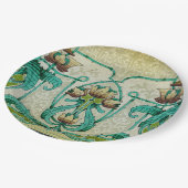 Art Nouveau stijl Acanthus bladeren boeket bloemen Papieren Bordje (Gekanteld)