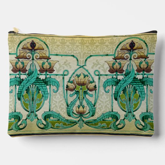 Art Nouveau Stijl Acanthus Boeket Bloemen Make-up Etui (Voorkant)
