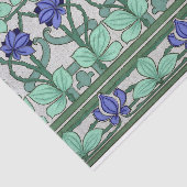 Art Nouveau Stijl Bloemen en Bladgroen Tissuepapier (Detail)