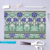 Art Nouveau Stijl Bloemen en Bladgroen Tissuepapier (Craft)