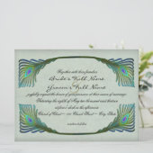 Art Nouveau  stijl bruiloft Kaart (Staand voorkant)