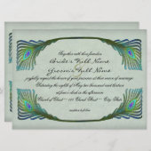 Art Nouveau  stijl bruiloft Kaart (Voorkant / Achterkant)