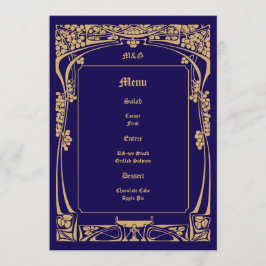 Art Nouveau stijl bruiloft Menu