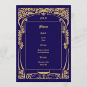 Art Nouveau stijl bruiloft Menu (Voorkant)