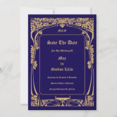 Art Nouveau stijl bruiloft Save The Date (Voorkant)