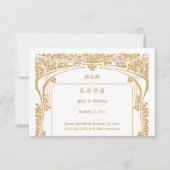 Art Nouveau stijl bruiloft Save The Date (Voorkant)
