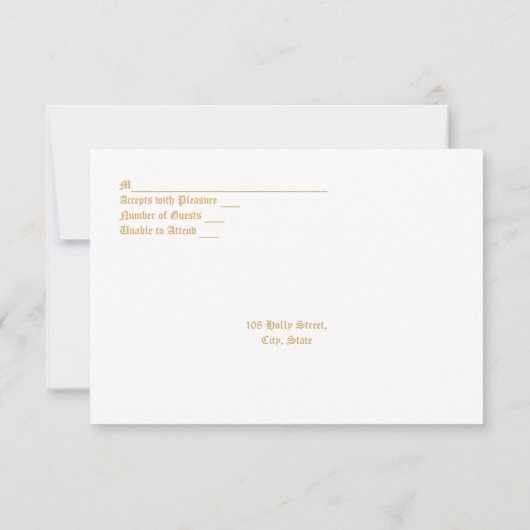 Art Nouveau stijl bruiloft Save The Date (Achterkant)