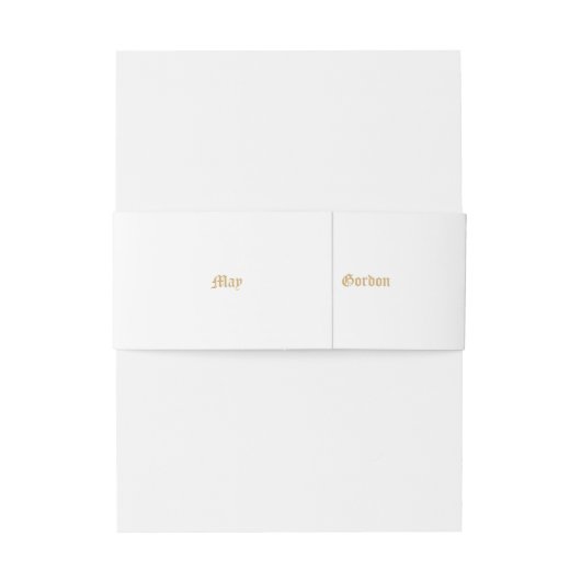 Art Nouveau stijl bruiloft Uitnodigingen Wikkel (Achterkant Voorbeeld)