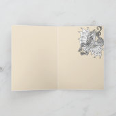 Art Nouveau stijl Dragon ~ wenskaart Kaart (Binnen)