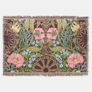 Art Nouveau stijl Floral: gekleurd patroon Deken