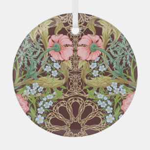 Art Nouveau stijl Floral: gekleurd  patroon Glas Ornament