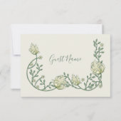  art nouveau stijl gastennaam plaatskaart (Achterkant)