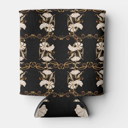 Art Nouveau Stijl: Goud-Zwart . Blikjeskoeler (Voorkant)