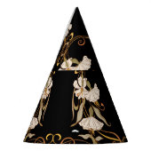 Art Nouveau Stijl: Goud-Zwart . Feesthoedjes (Links)