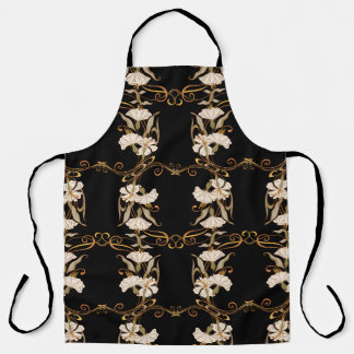 Art Nouveau Stijl: Goud-Zwart . Schort