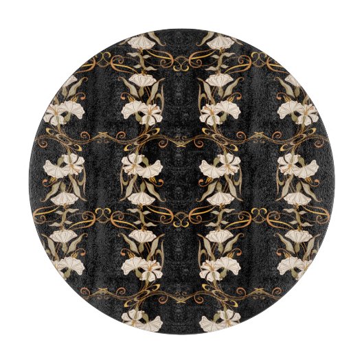 Art Nouveau Stijl: Goud-Zwart . Snijplank (Voorkant)