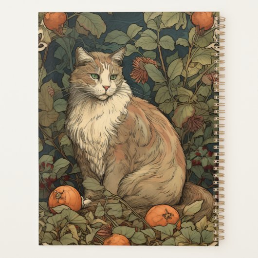 Art Nouveau stijl kat met Planten Planner (Achterkant)