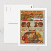 Art Nouveau-stijl, Mucha Briefkaart (Voorkant / Achterkant)