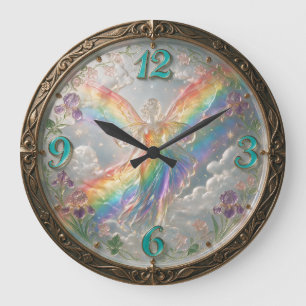 Art Nouveau stijl Regenboog Godin Iris Grote Klok