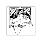 Art Nouveau Stijl Rubber Stempel (Afrduk)