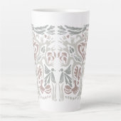 Art Nouveau-stijl tekening van een boom met vogels Latte Mok (Voorkant)