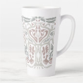 Art Nouveau-stijl tekening van een boom met vogels Latte Mok (Rechts)