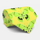 Art Nouveau stijl vlinder limoen groen Stropdas (Opgerold)