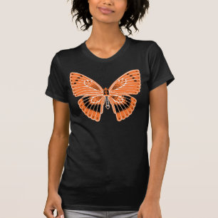 Art Nouveau stijl vlinder Sinaasappel T-shirt