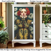 Art Nouveau stijl Vrouw Portret DQ3L Decoupage Tissuepapier