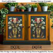 Art Nouveau stijl Vrouw Portret DQ3L Decoupage Tissuepapier