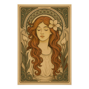 Art Nouveau stijl Vrouwen Art Perfect Poster