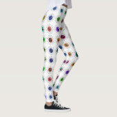 Art Nouveau Stijlen Bloemen Gedrukte Leggings (Rechts)