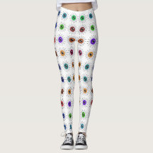 Art Nouveau Stijlen Bloemen Gedrukte Leggings