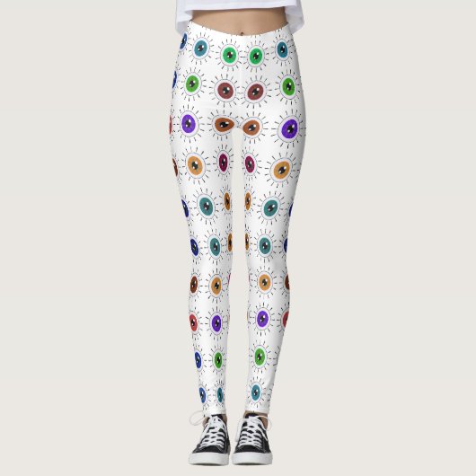 Art Nouveau Stijlen Bloemen Gedrukte Leggings (Voorkant)