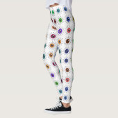 Art Nouveau Stijlen Bloemen Gedrukte Leggings (Links)