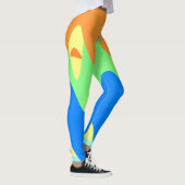 Art Nouveau Stijlen Geometrische Patroon Leggings (Rechts)