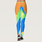Art Nouveau Stijlen Geometrische Patroon Leggings (Achterkant)