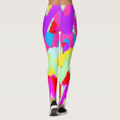 Art Nouveau Stijlen Geometrische Patroon Leggings (Achterkant)
