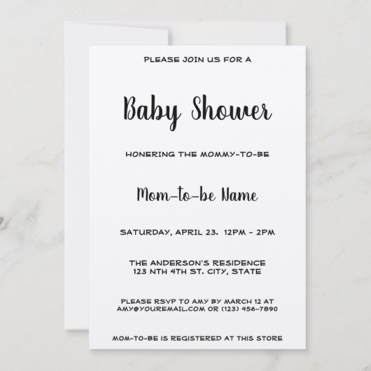 Art Nouveau Storks Baby shower Sjabloon Kaart (Achterkant)